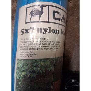 Camel 5x7 2 Person Backpack Tent Vtg NOS Petty Blue